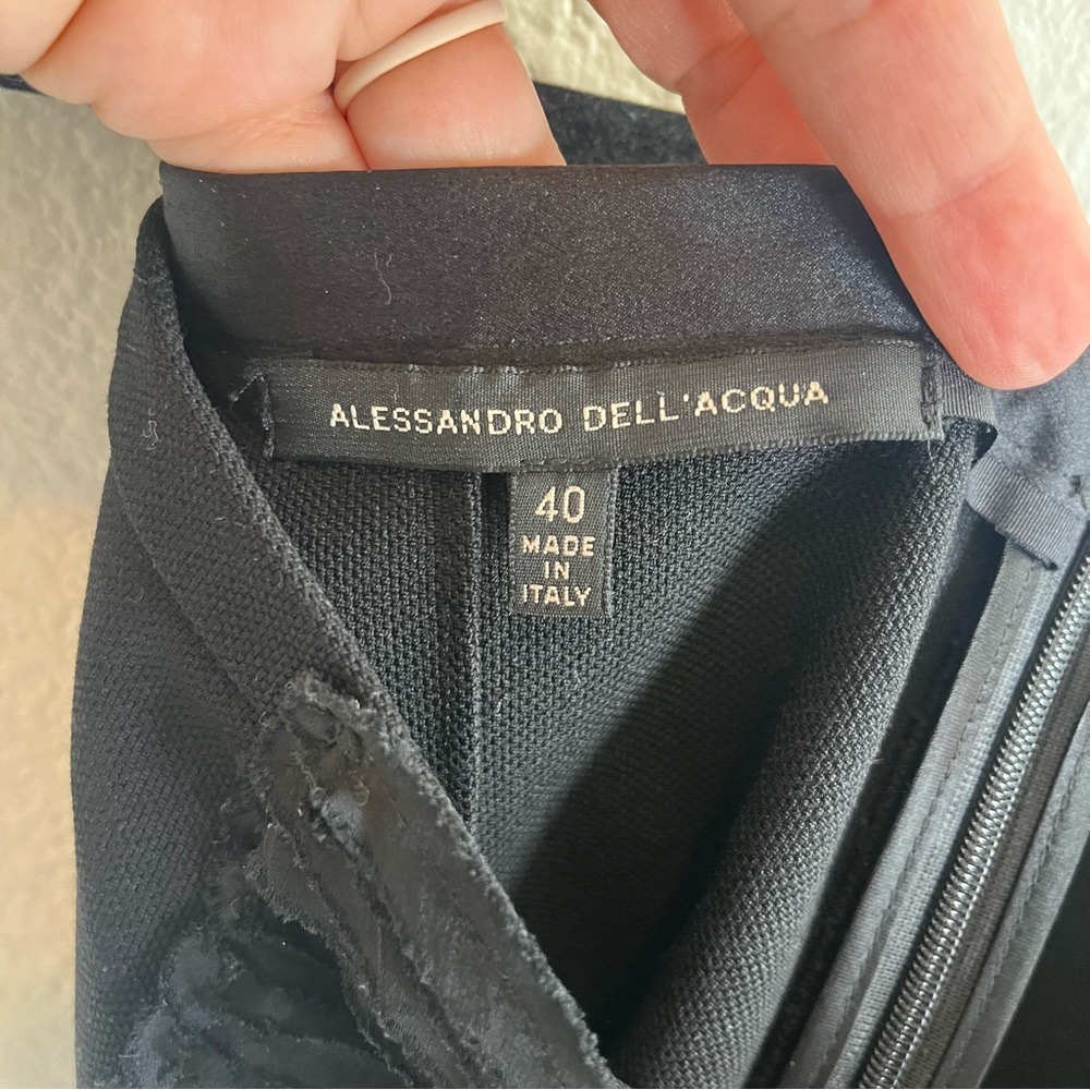 Alessandro Dell'Acqua Black Mini Skirt with Front Ruffle Panel‎ 40 - Picture 6 of 8